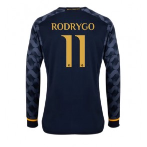 Real Madrid Rodrygo Goes #11 Udebanetrøje 2023-24 Lange ærmer